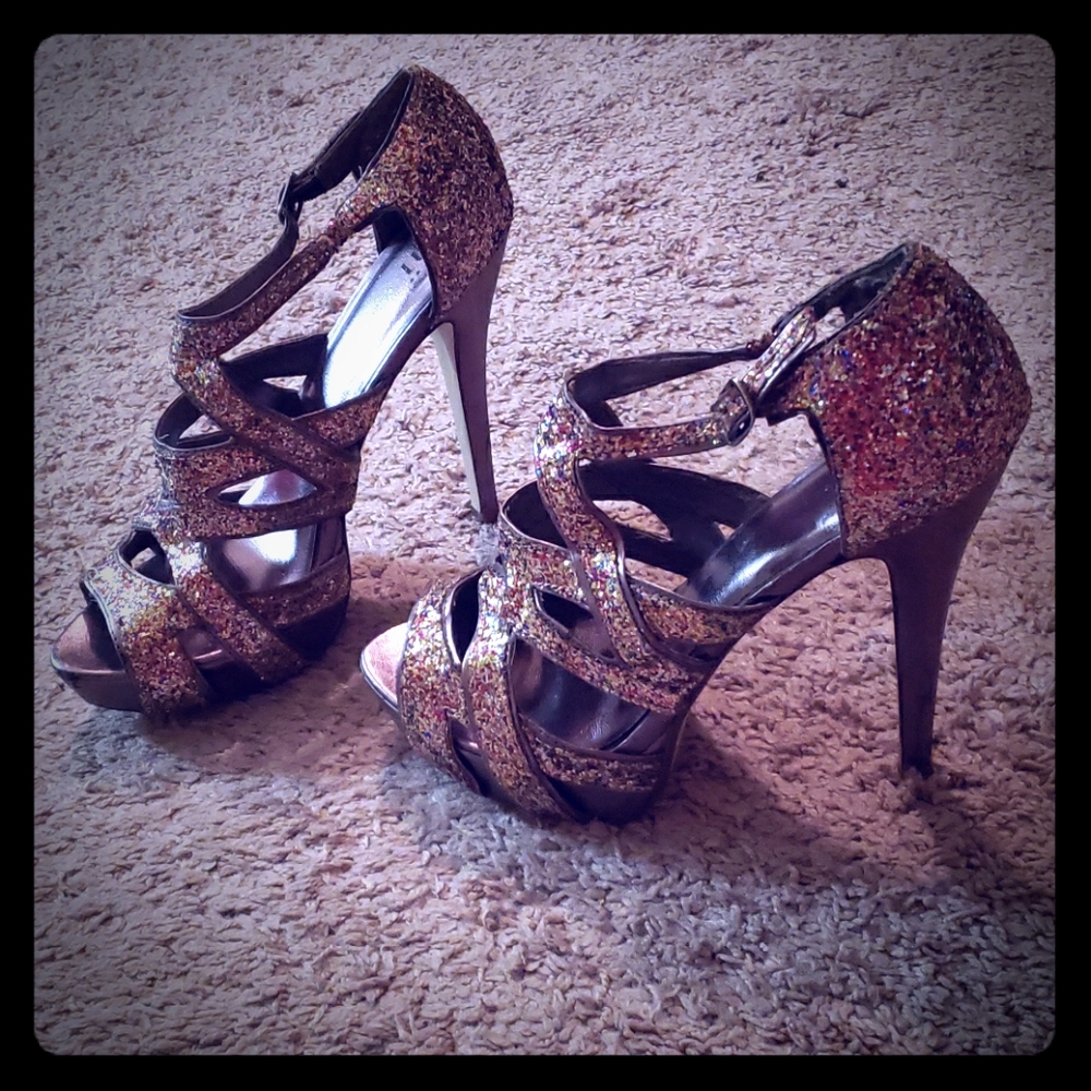 6 inch heels with sparkles
